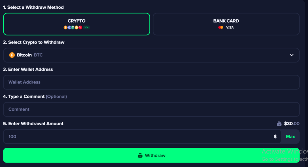 Crypto Deposit